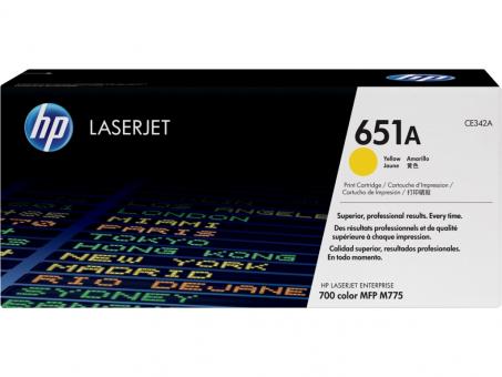 Original HP651A Toner Yellow ca. 16.000 Seiten CE342A 