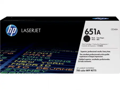 Original HP651A Toner Schwarz ca. 3.500 Seiten CE340A 