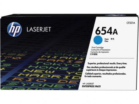 Original HP654A Toner Cyan ca. 15.000 Seiten CF331A 