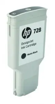 Original HP728 Tintenpatrone Schwarz (matt) 300ml F9J68A 