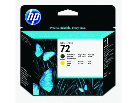 Original HP72 Yellow/Schwarz (matt) Druckkopf C9384A 