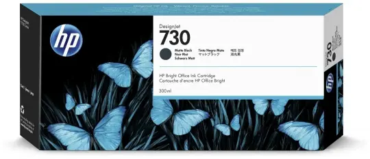 Original HP730 Schwarz(matt) Tintenpatrone 300ml P2V71A 