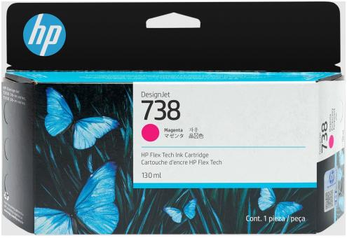 Original HP738 Magenta Tintenpatrone 130 ml 498N6A 