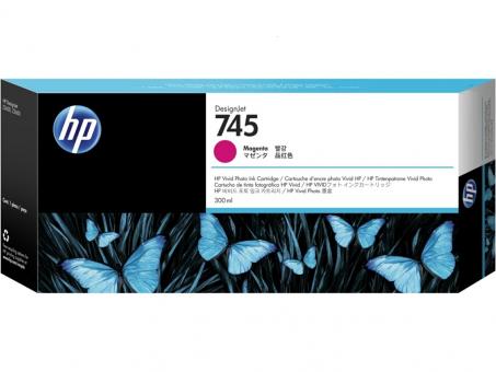 Original HP745 Tintenpatrone Magenta 300ml F9K01A 