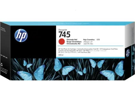 HP745 F9K06A Druckerpatrone Rot ChromaRot 300ml 