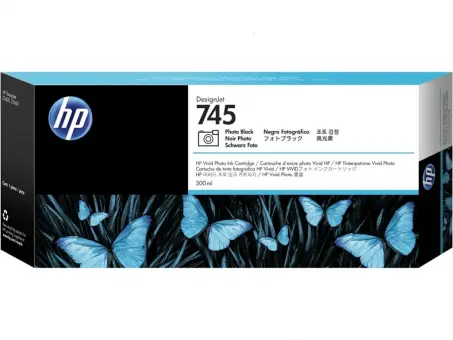 Original HP745 Schwarz(Foto) Tintenpatrone 300ml F9K04A 