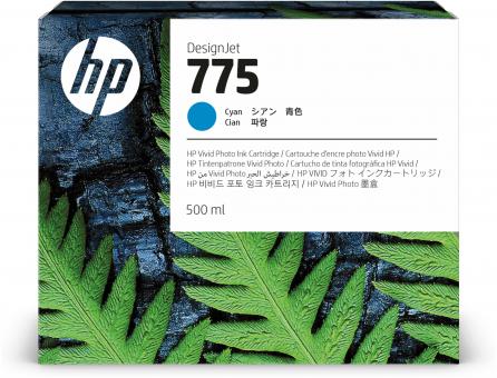 Original HP775 Tintenpatrone Cyan 500 ml (1XB17A) 