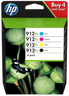 HP 912XL 3YP34AE 4 Druckerpatronen Multipack Schwarz Cyan Magenta Gelb 