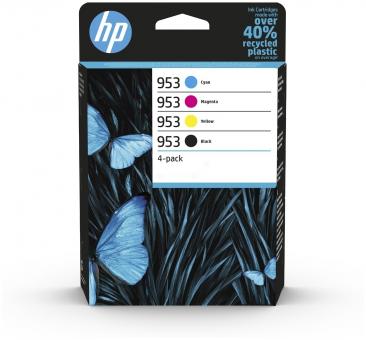 Original HP953 Schwarz/Cyan/Magenta/Yellow 4  Tintenpatrone Multipack L0S58AE(HP953) + F6U12AE(HP953) + F6U13AE(HP953) + F6U14AE(HP953) 6ZC69AE 