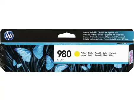 Original HP980 Tintenpatrone Yellow 83ml ca. 6.600 Seiten D8J09A 