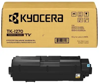 Original Kyocera TK-1270 Toner Schwarz 1T0C140NL0 ca. 10.000 Seiten 