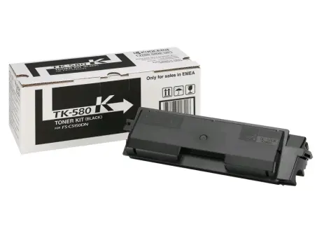 Kyocera TK-580k 1T02KT0NL0 Toner Schwarz ca. 3.500 Seiten, 