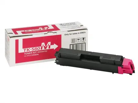 Original Kyocera TK-580m Toner Magenta 1T02KTBNL0 ca. 2800 Seiten 