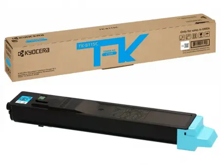 Original Kyocera TK-8115C Toner Cyan ca. 6.000 Seiten inkl. Resttonerbehälter 1T02P3CNL0 