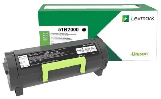 Original Lexmark 51B2000 Toner Schwarz ca. 2.500 Seiten Rückgabe-Druckkassette 