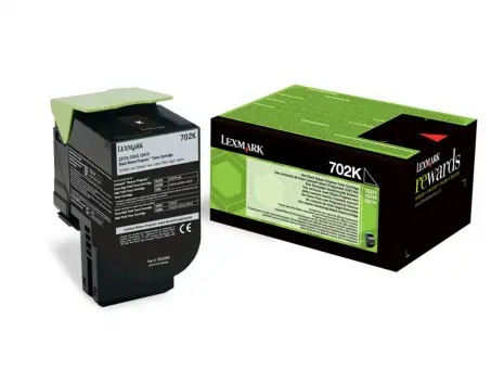 Original Lexmark 70C20K0 Toner Schwarz 702K ca. 1.000 Seiten Rückgabe-Druckkassette 