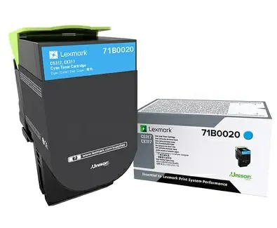 Original Lexmark 71B20C0 Toner Cyan ca. 2.300 Seiten Rückgabe-Druckkassette 