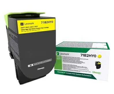 Lexmark 71B2HY0 Toner Gelb ca. 3500 Seiten, Rückgabe-Druckkassette, hohe Kapazität 