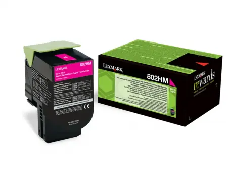 Original Lexmark 80C2HM0 Toner Magenta 802HM ca. 3.000 Seiten Rückgabe-Druckkassette 