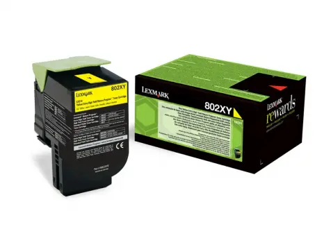 Original Lexmark 80C2XY0 Toner Yellow 802XY ca. 4.000 Seiten Rückgabe-Druckkassette 