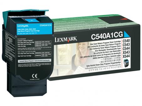 Original Lexmark C540A1CG Toner Cyan ca. 1.000 Seiten Rückgabe-Tonerkassette 
