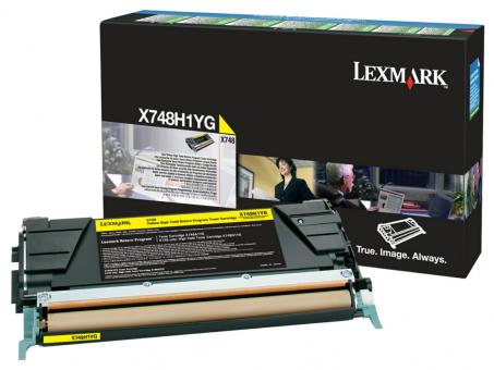 Original Lexmark X748H1YG Toner Yellow X748 ca. 10.000 Seiten Rückgabe-Druckkassette 