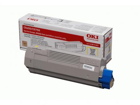 Original Oki 43872305 Toner Yellow ca. 2.000 Seiten 