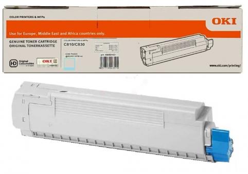 Original Oki 44059107 Toner Cyan ca. 8.000 Seiten 
