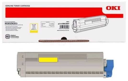 Original Oki 45862837 Toner Yellow ca. 7300 Seiten 