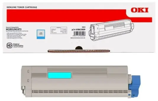 Oki 45862839 Toner Cyan ca. 7300 Seiten, 