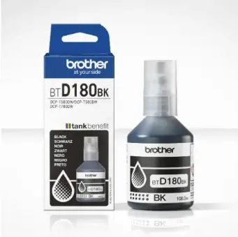 Original Brother BTD-180BK Tintenpatrone Schwarz BTD180BK ca. 7.500 Seiten 108 ml 