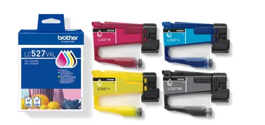 Brother LC527VAL 4 Druckerpatronen Multipack Schwarz Cyan Magenta Gelb ca. 4.000 Seiten, 