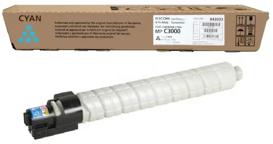 Original Ricoh MP C3000E Toner Cyan 884949 ca. 15.000 Seiten 