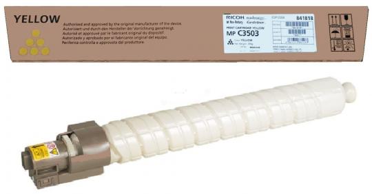 Original Ricoh MP C3503Y Toner Yellow 841818 ca. 18.000 Seiten 