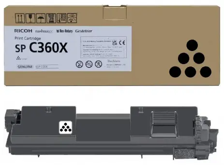 Original Ricoh SP C360XBK Toner Schwarz 408250 ca. 10.000 Seiten 