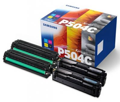 Original Samsung CLT-P504C Multipack Toner Schwarz / Cyan / Magenta / Yellow (SU400A) 