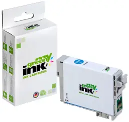 Kompatibel zu Epson T0802 C13T08024010 Cyan ca. 435 Seiten, (My Green Toner) 