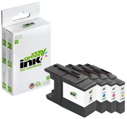 Kompatibel zu Brother LC1280VAL Green KIT BK+ C+M+Y (My Green Toner) 