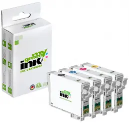 My Green Toner Alternativ Tintenpatrone/n für Epson C13T12954010 T1295 Green KIT(BK+ C+M+Y) 