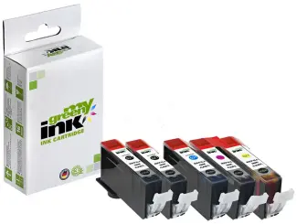 Kompatibel zu 5 Druckerpatronen für Canon CLI-521MP KIT2*BK+C+M+Y (My Green Toner) 