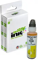 Kompatibel zu Tintenflasche für Epson 106 C13T00R440 Gelb Inhalt 70 ml (My Green Toner) 