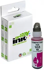 Kompatibel zu Tintenflasche für Epson 103 C13T00S34A Magenta Inhalt 70 ml (My Green Toner) 
