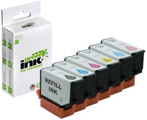 My Green Toner Alternativ Tintenpatrone für Epson 378  Multipack C13T37884010 BK+C+M+Y+LC+LM 6x9 ml 