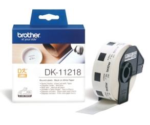 Original Brother DK-11218 Etiketten rund, 24mm Weiß 1000 Et.,Rolle 