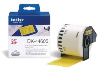 Original Brother DK-44605 Etiketten Schwarz auf Yellow Endlos-Etikett (Papier) - Yellow 