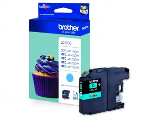 Brother LC123C Druckerpatrone Cyan ca. 600 Seiten, 