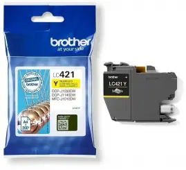 Original Brother LC421Y Tintenpatrone Yellow (LC-421Y) ca. 200 Seiten 