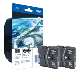 Brother LC985 Druckerpatronen Multipack 2 x Schwarz je ca. 300 Seiten, LC985BK 