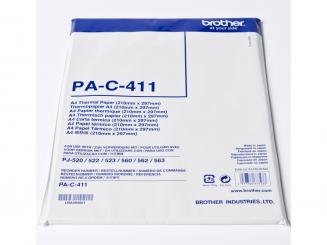 Original Brother Papier Weiß PAC411 PA-C-411 Thermopapier DIN A4, 100 Blatt 