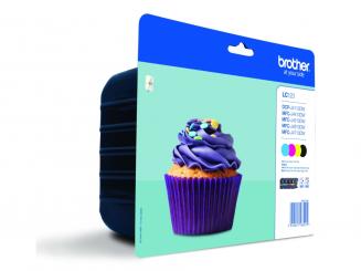 Original Brother LC123BK + LC123C + LC123M + LC123Y Multipack Schwarz,Cyan,Magenta,Yellow 4  Tintenpatrone LC123VALBPDR 